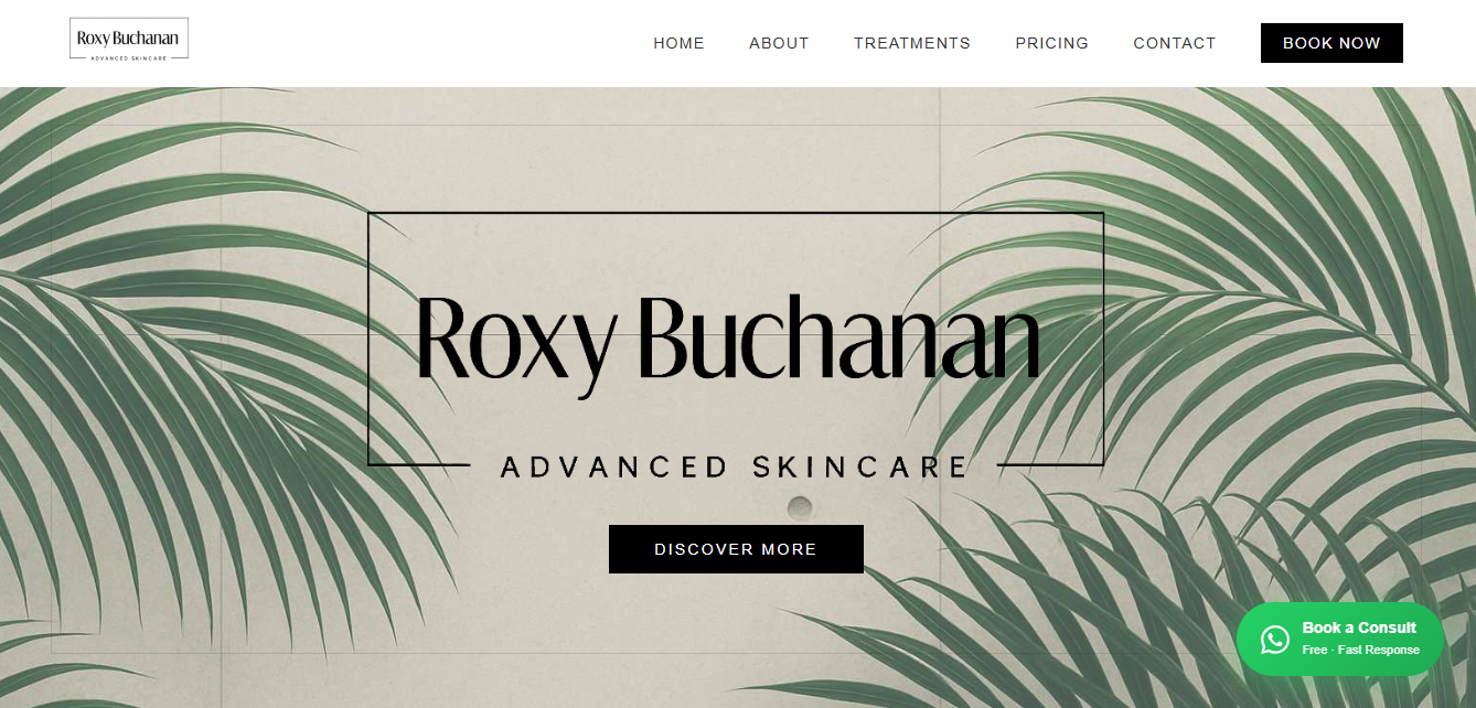 Roxy Buchanan Advanced Skincare - E-Commerce Website